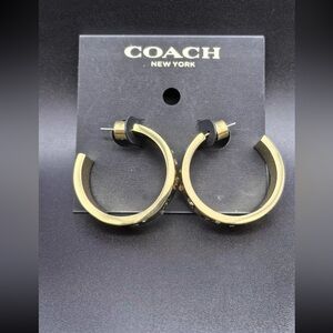 Coach Gold-Tone Hoop Earrings